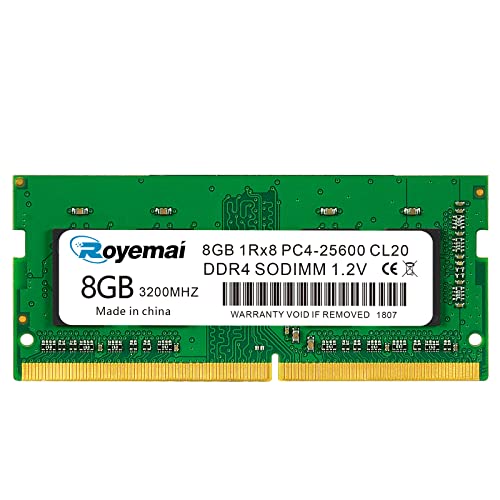 DUOMEIQI Arbeitsspeicher, 8GB, DDR4, PC4-25600S, 3200 MHz, 260 PIN SODIMM, 1,2 V, CL19, 1Rx8, Laptop RAM, Speichermodul von DUOMEIQI