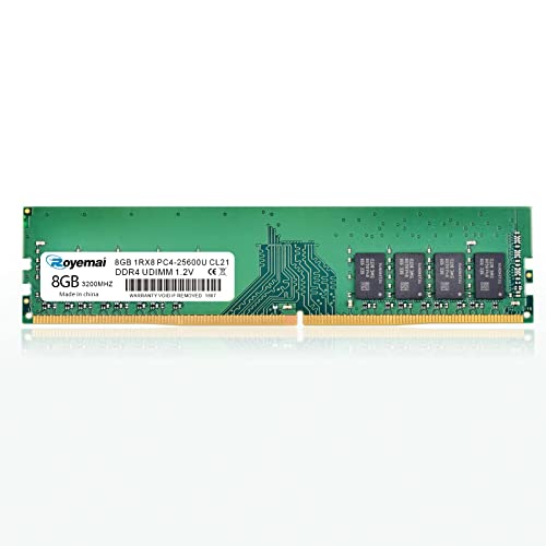 DUOMEIQI Arbeitsspeicher, 8GB, DDR4, PC4-25600U, 3200 MHz, 288 PIN UDIMM, 1,2 V, CL21, 1Rx8, Desktop RAM, Speichermodul von DUOMEIQI