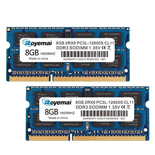 DDR3 1600 PC3-12800S 16GB Kit (2X8 GB) RAM 8GB 2Rx8 204-pin Dimm CL11 1,35V Lapktop Arbeitsspeicher Module Upgrade von DUOMEIQI