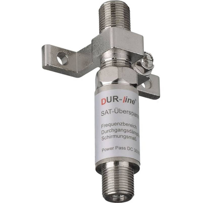 DUR-line DUR-line DEB1 Erdungsblock-Set - Erdungsblock 1fach + 1x Überspannungs SAT-Kabel von DUR-line
