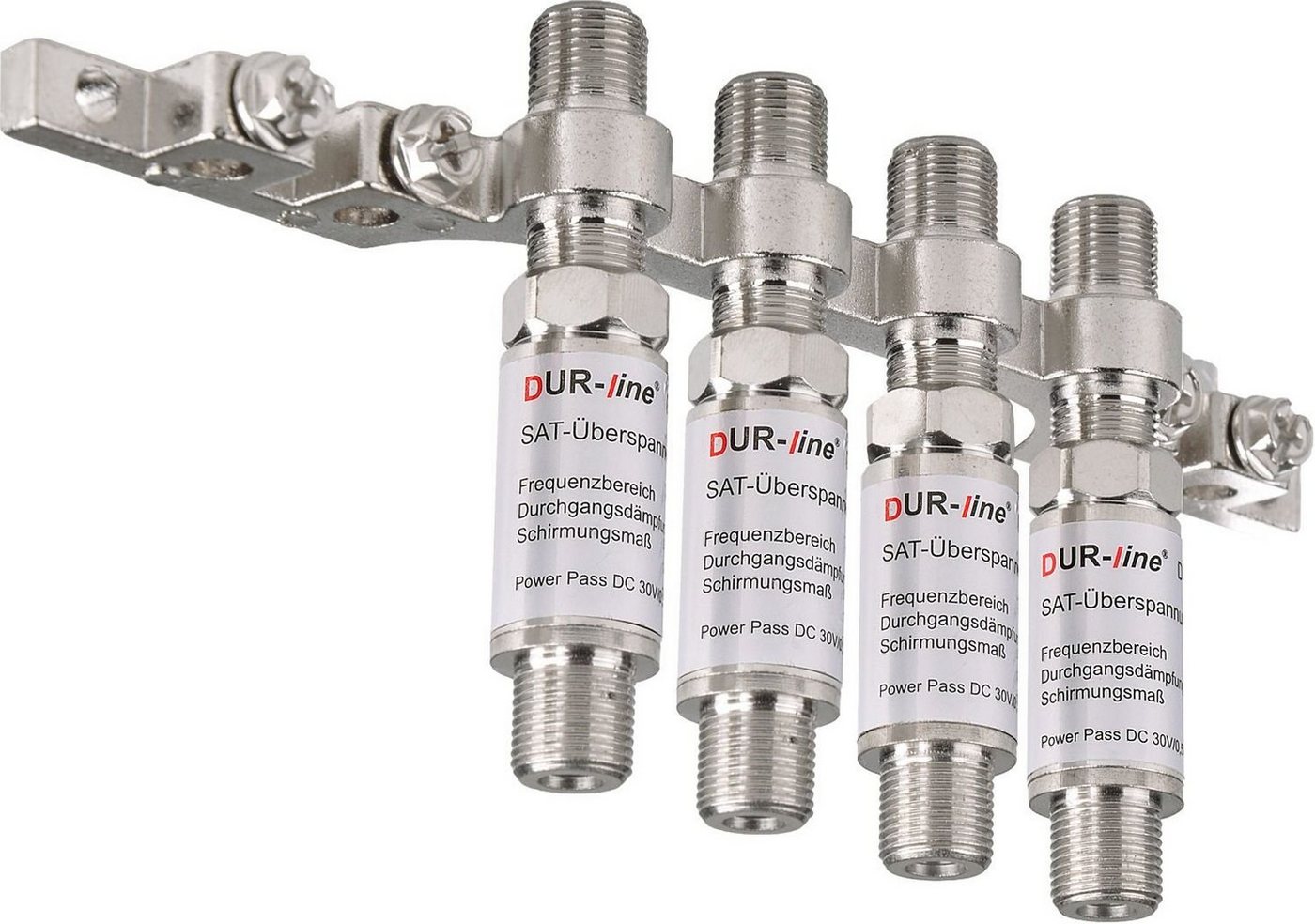 DUR-line DUR-line DEB4 Erdungsblock-Set - Erdungsblock 4fach + 4x Überspannungs SAT-Kabel DUR-line DUR-line DEB4 Erdungsblock-Set - Erdungsblock 4fach + 4x Überspannungs SAT-Kabel von DUR-line