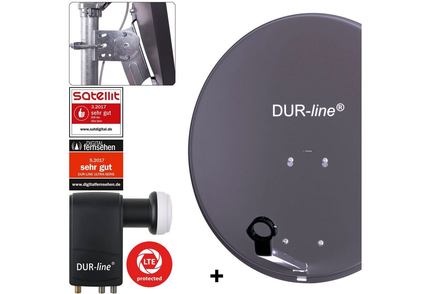 DUR-line DUR-line MDA 60 A + UK 104 LNB - Einkabel Set Sat-Spiegel DUR-line DUR-line MDA 60 A + UK 104 LNB - Einkabel Set Sat-Spiegel von DUR-line