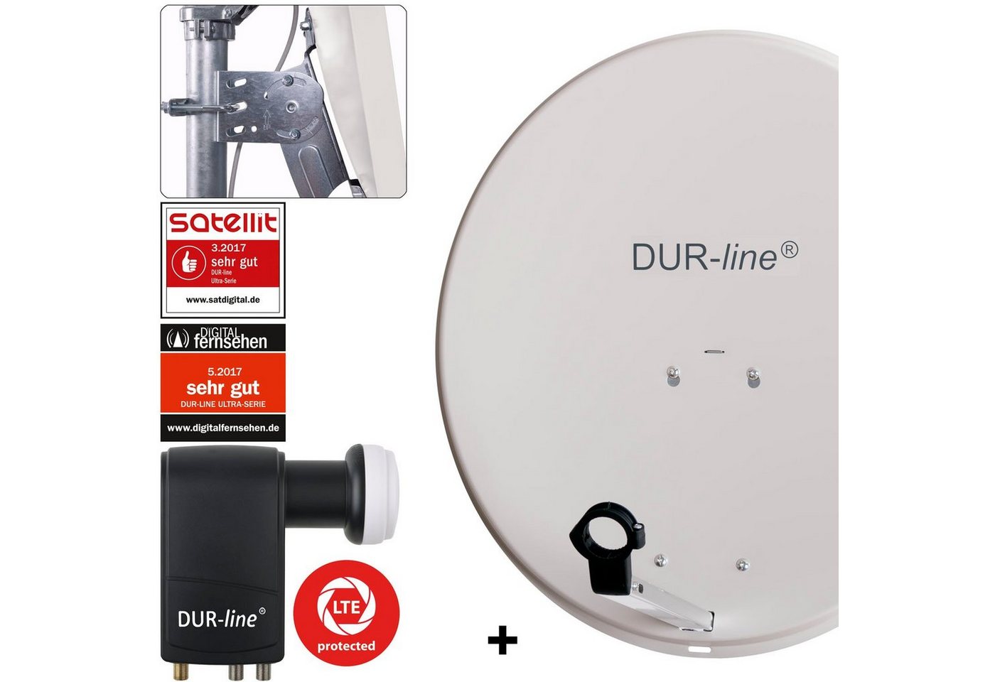 DUR-line DUR-line MDA 60 G + UK 104 LNB - Einkabel Set Sat-Spiegel DUR-line DUR-line MDA 60 G + UK 104 LNB - Einkabel Set Sat-Spiegel von DUR-line