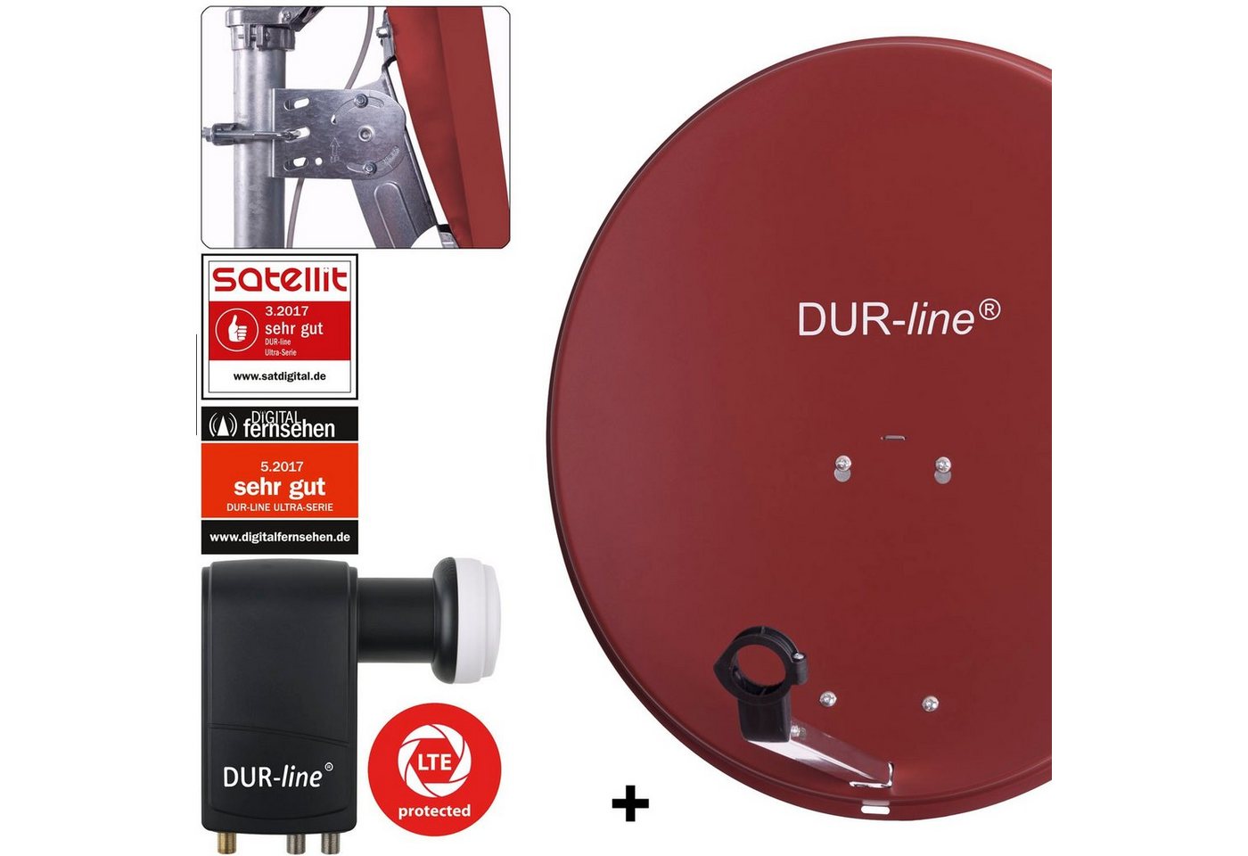 DUR-line DUR-line MDA 60 R + UK 104 LNB - Einkabel Set Sat-Spiegel DUR-line DUR-line MDA 60 R + UK 104 LNB - Einkabel Set Sat-Spiegel von DUR-line