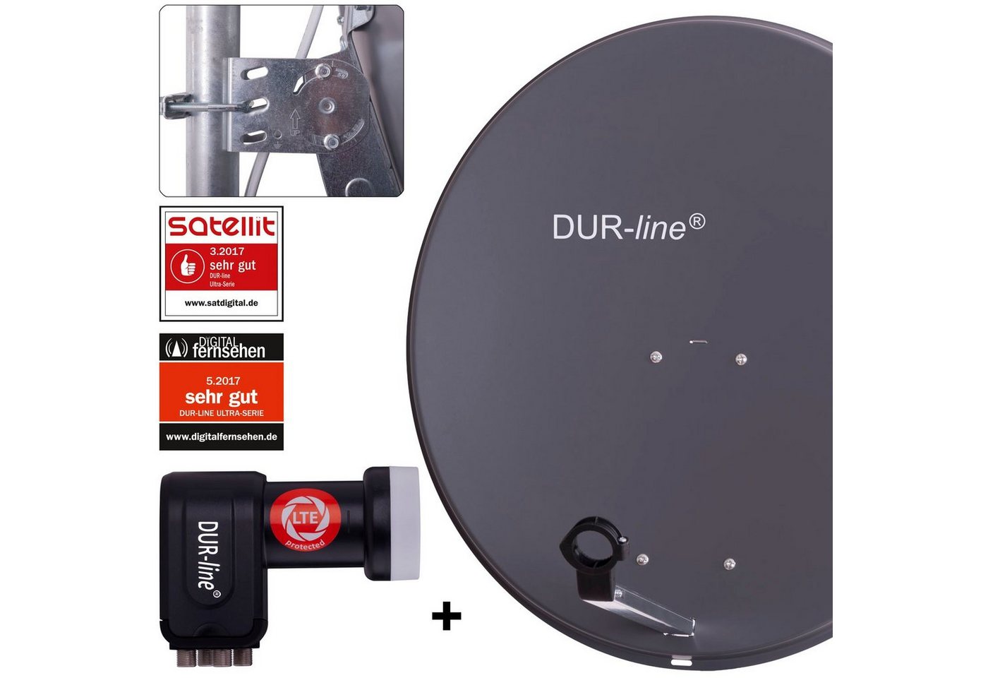 DUR-line DUR-line MDA 80 A + +Ultra Quad LNB - 4 TN LNB Set Sat-Spiegel DUR-line DUR-line MDA 80 A + +Ultra Quad LNB - 4 TN LNB Set Sat-Spiegel von DUR-line