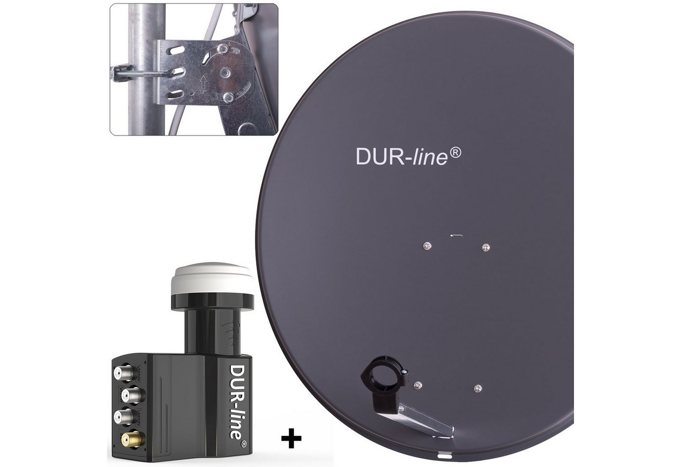 DUR-line DUR-line MDA 80 A + UK 104 LNB - Einkabel Set Sat-Spiegel DUR-line DUR-line MDA 80 A + UK 104 LNB - Einkabel Set Sat-Spiegel von DUR-line