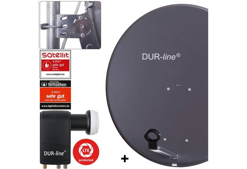 DUR-line DUR-line MDA 80 A + UK 104 LNB - Einkabel Set Sat-Spiegel von DUR-line