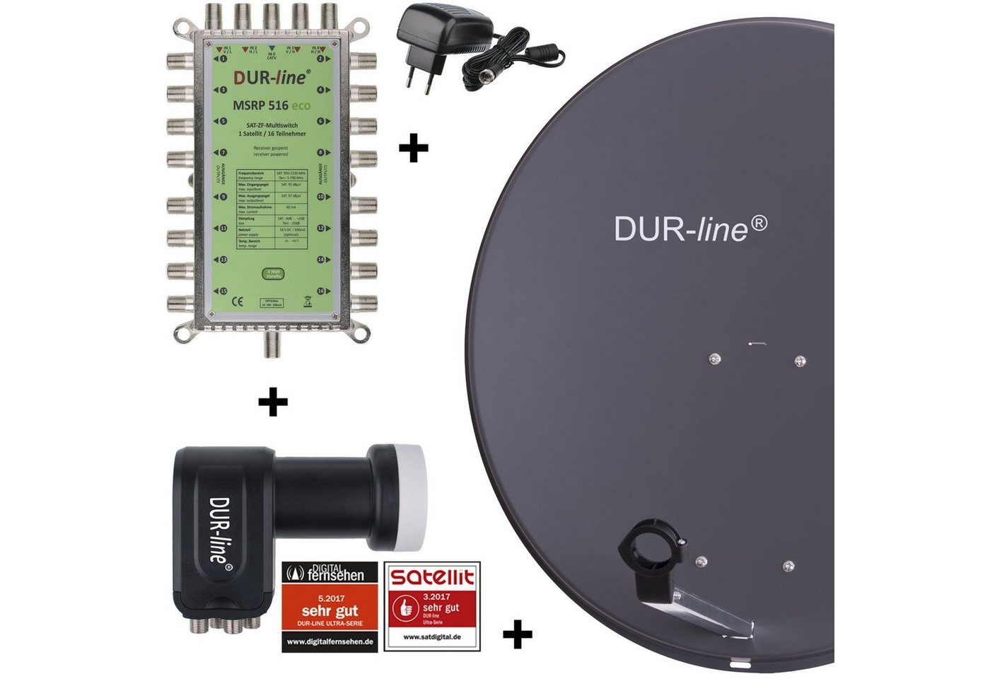 DUR-line DUR-line MDA 80 A 1S/16T Eco - 16 TN Multischalter Set Sat-Spiegel DUR-line DUR-line MDA 80 A 1S/16T Eco - 16 TN Multischalter Set Sat-Spiegel von DUR-line