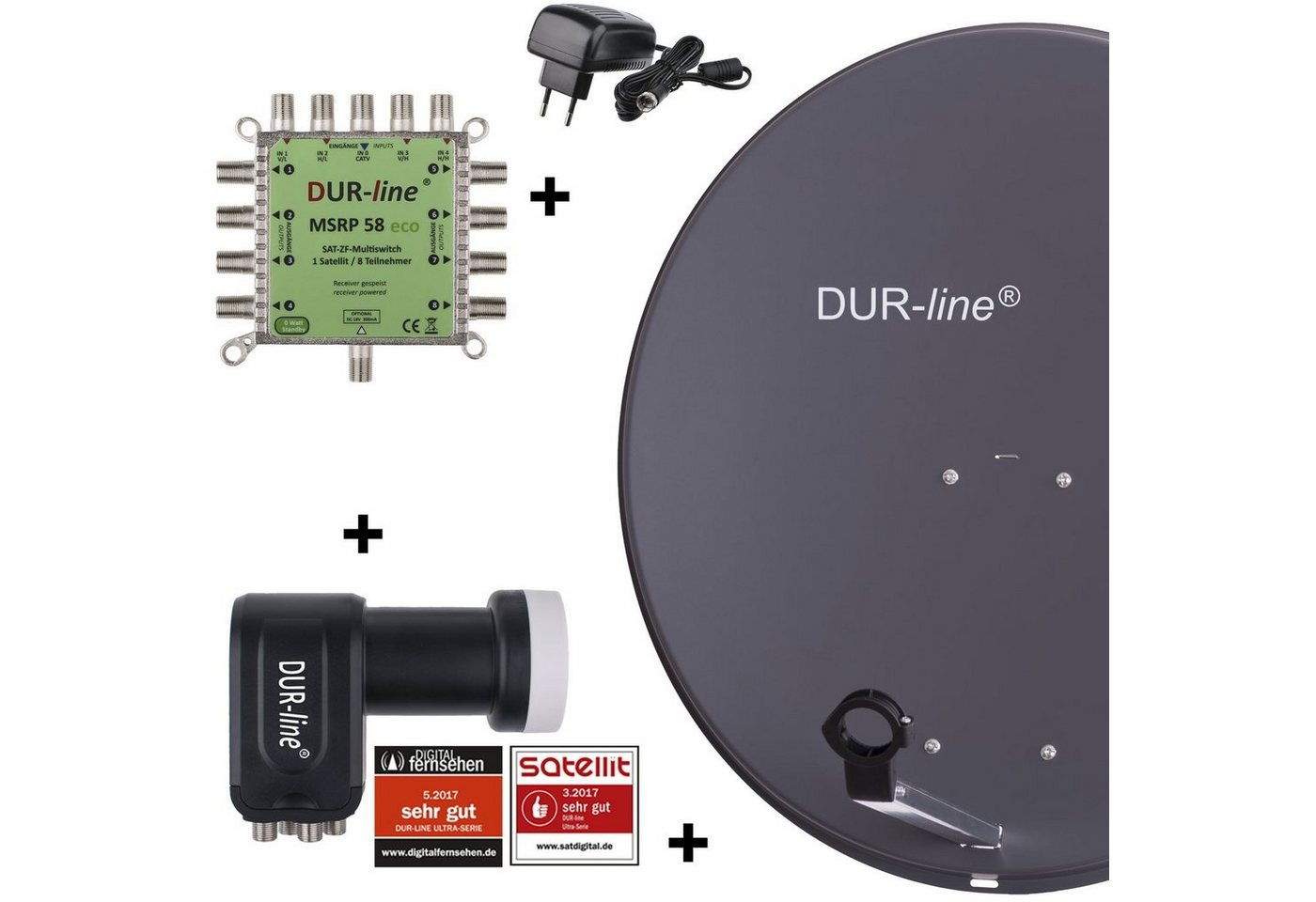 DUR-line DUR-line MDA 80 A 1S/8T Eco - 8 TN Multischalter Set Sat-Spiegel DUR-line DUR-line MDA 80 A 1S/8T Eco - 8 TN Multischalter Set Sat-Spiegel von DUR-line