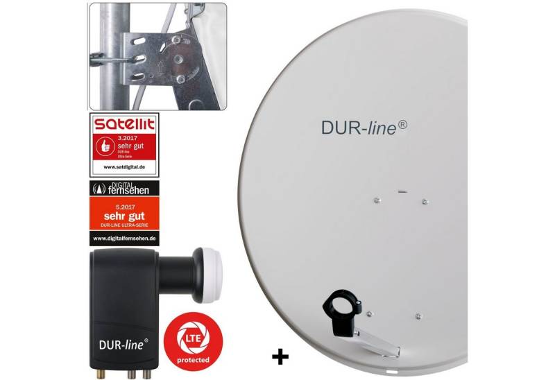 DUR-line DUR-line MDA 80 G + UK 104 LNB - Einkabel Set Sat-Spiegel von DUR-line