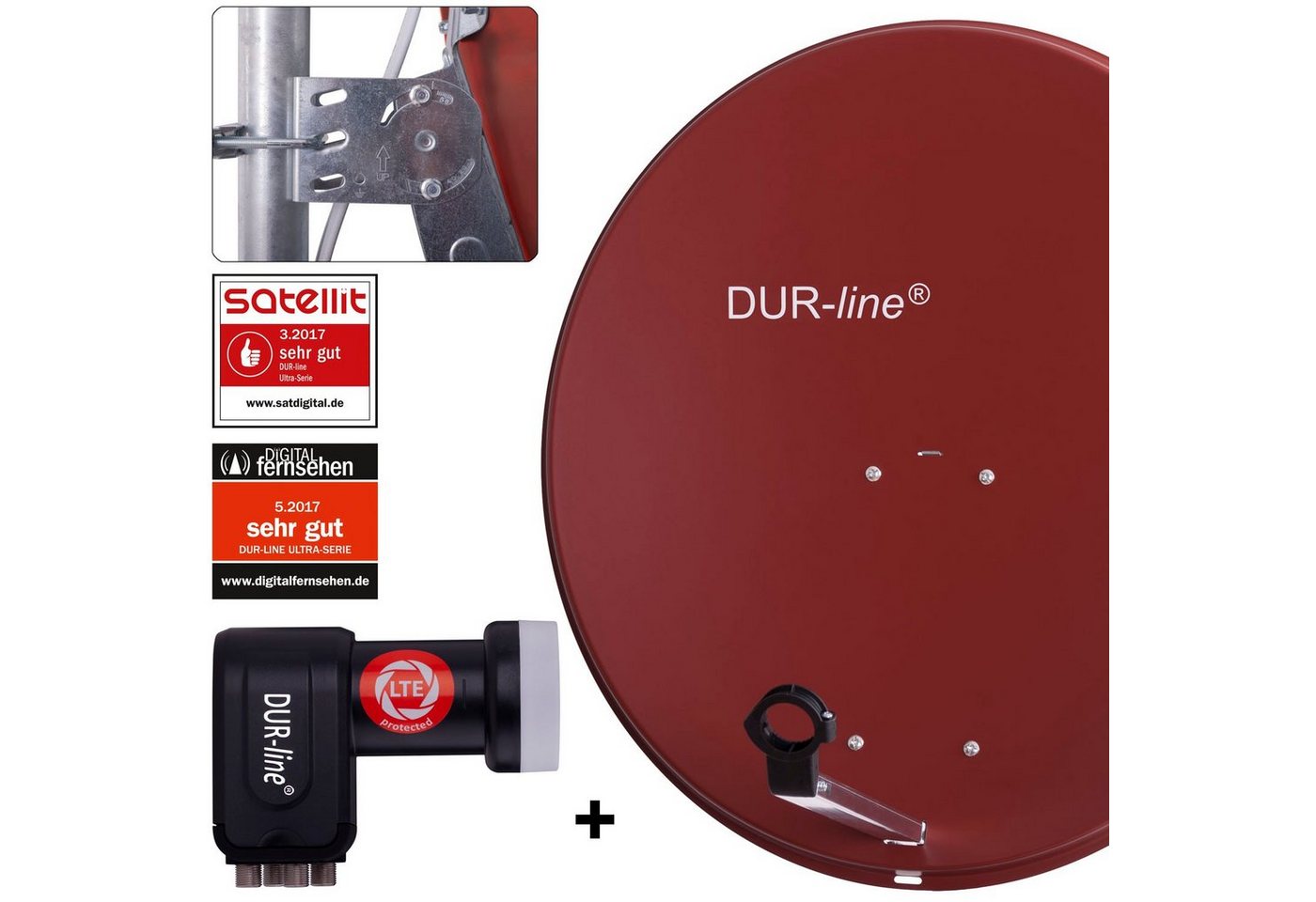 DUR-line DUR-line MDA 80 R + +Ultra Quattro LNB - LNB Set Sat-Spiegel DUR-line DUR-line MDA 80 R + +Ultra Quattro LNB - LNB Set Sat-Spiegel von DUR-line