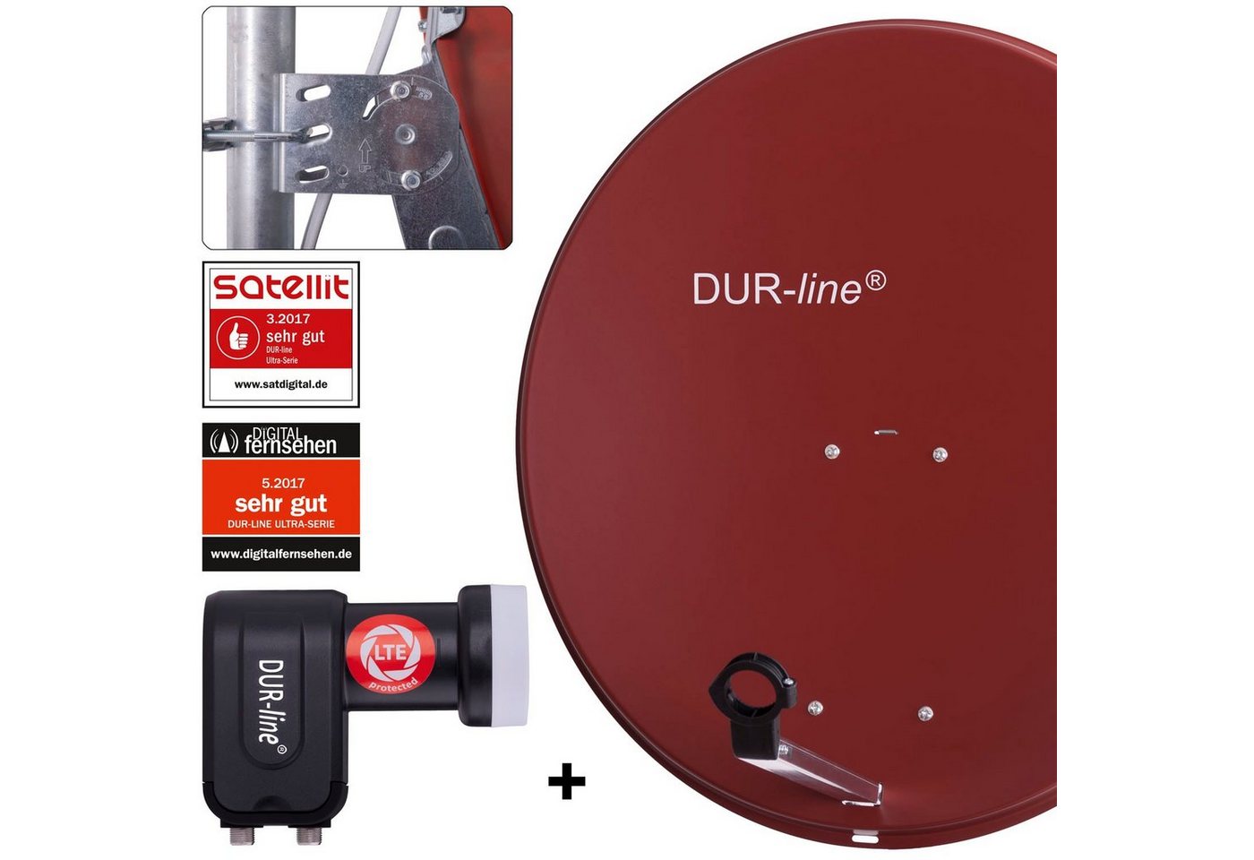 DUR-line DUR-line MDA 80 R + +Ultra Twin LNB - 2 TN LNB Set Sat-Spiegel DUR-line DUR-line MDA 80 R + +Ultra Twin LNB - 2 TN LNB Set Sat-Spiegel von DUR-line