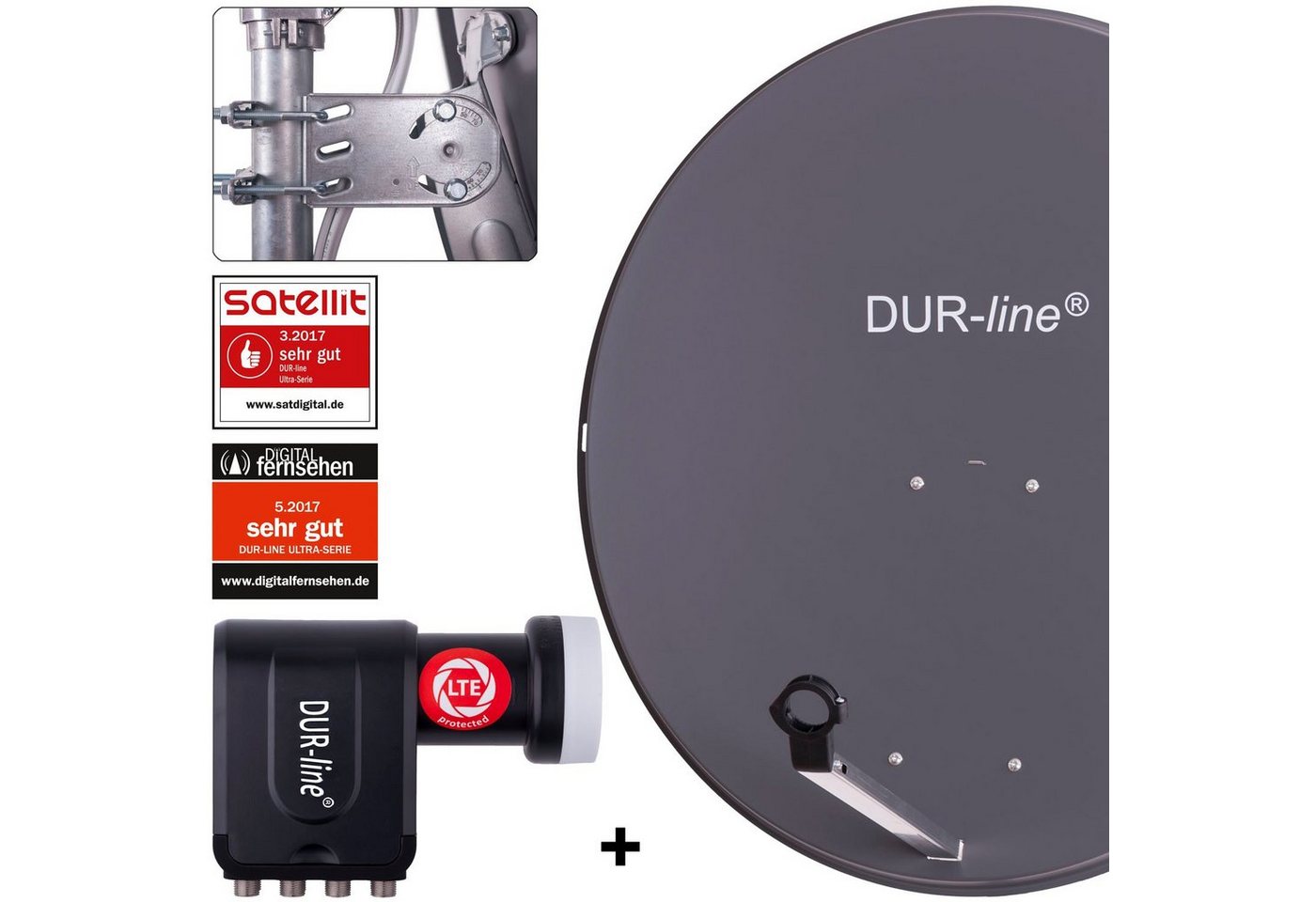 DUR-line DUR-line MDA 90 A + +Ultra Octo LNB - 8 TN LNB Set Sat-Spiegel von DUR-line