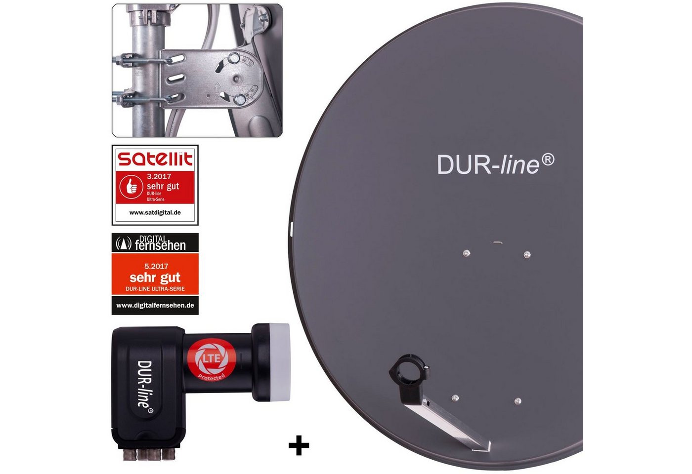 DUR-line DUR-line MDA 90 A + +Ultra Quad LNB - 4 TN LNB Set Sat-Spiegel von DUR-line