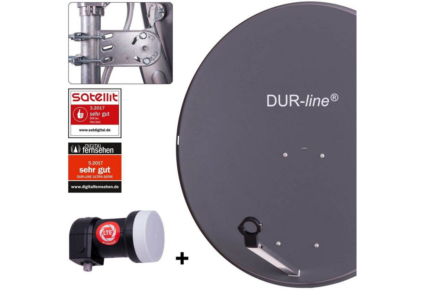 DUR-line DUR-line MDA 90 A + +Ultra Single LNB - 1 TN LNB Set Sat-Spiegel DUR-line DUR-line MDA 90 A + +Ultra Single LNB - 1 TN LNB Set Sat-Spiegel von DUR-line