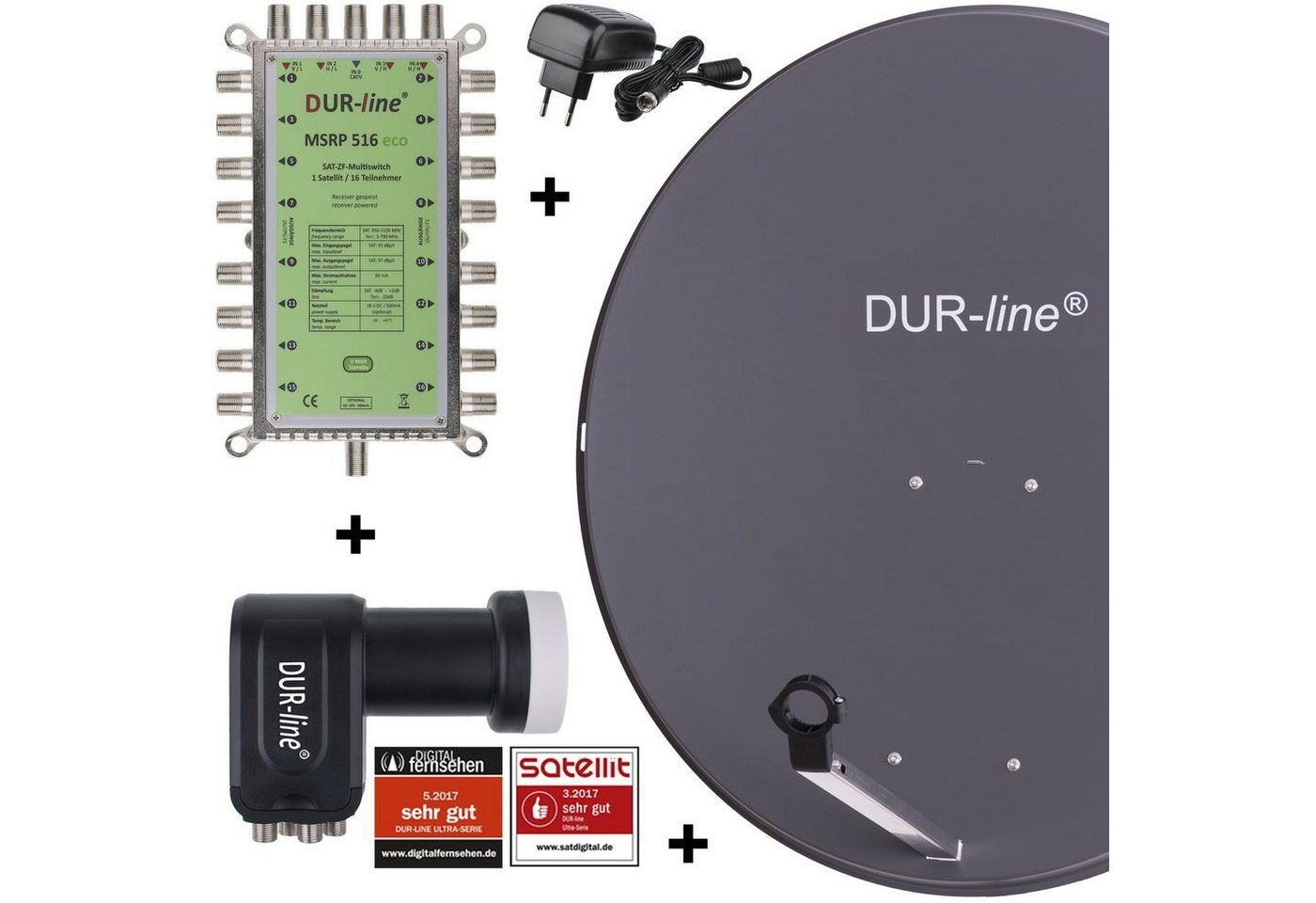 DUR-line DUR-line MDA 90 A 1S/16T Eco - 16 TN Multischalter Set Sat-Spiegel DUR-line DUR-line MDA 90 A 1S/16T Eco - 16 TN Multischalter Set Sat-Spiegel von DUR-line