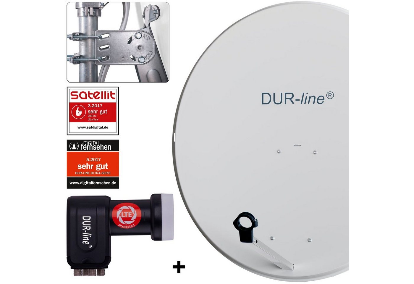 DUR-line DUR-line MDA 90 G + +Ultra Quad LNB - 4 TN LNB Set Sat-Spiegel DUR-line DUR-line MDA 90 G + +Ultra Quad LNB - 4 TN LNB Set Sat-Spiegel von DUR-line