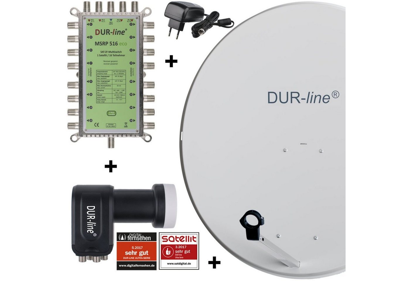 DUR-line DUR-line MDA 90 G 1S/16T Eco - 16 TN Multischalter Set Sat-Spiegel DUR-line DUR-line MDA 90 G 1S/16T Eco - 16 TN Multischalter Set Sat-Spiegel von DUR-line