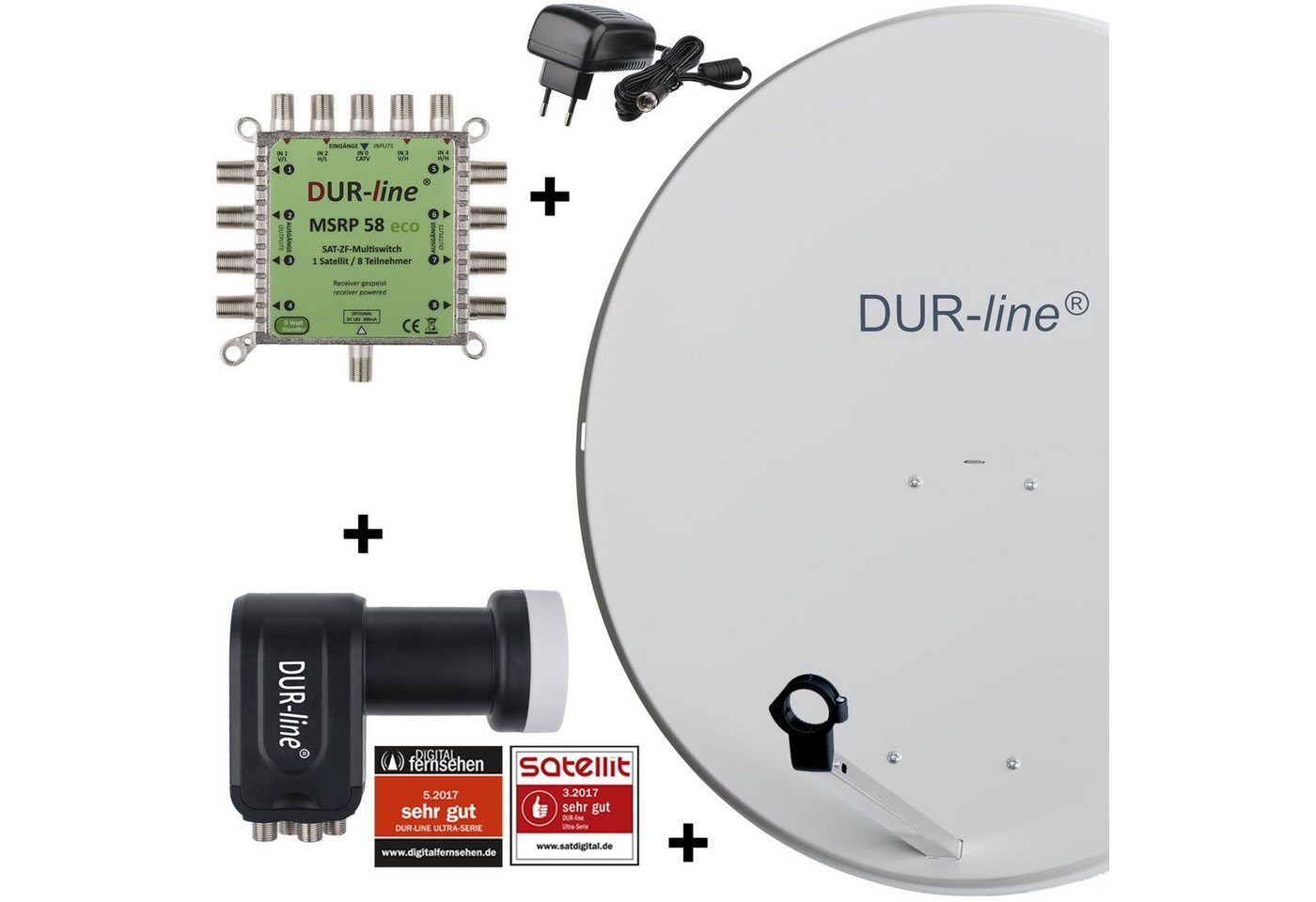 DUR-line DUR-line MDA 90 G 1S/8T Eco - 8 TN Multischalter Set Sat-Spiegel DUR-line DUR-line MDA 90 G 1S/8T Eco - 8 TN Multischalter Set Sat-Spiegel von DUR-line
