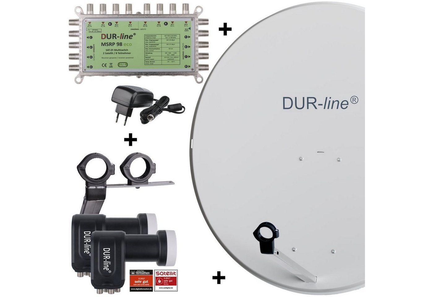 DUR-line DUR-line MDA 90 G 2S/8T Eco - 8 TN Multischalter Set Sat-Spiegel DUR-line DUR-line MDA 90 G 2S/8T Eco - 8 TN Multischalter Set Sat-Spiegel von DUR-line