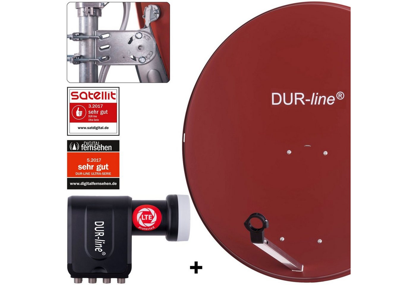 DUR-line DUR-line MDA 90 R + +Ultra Octo LNB - 8 TN LNB Set Sat-Spiegel DUR-line DUR-line MDA 90 R + +Ultra Octo LNB - 8 TN LNB Set Sat-Spiegel von DUR-line