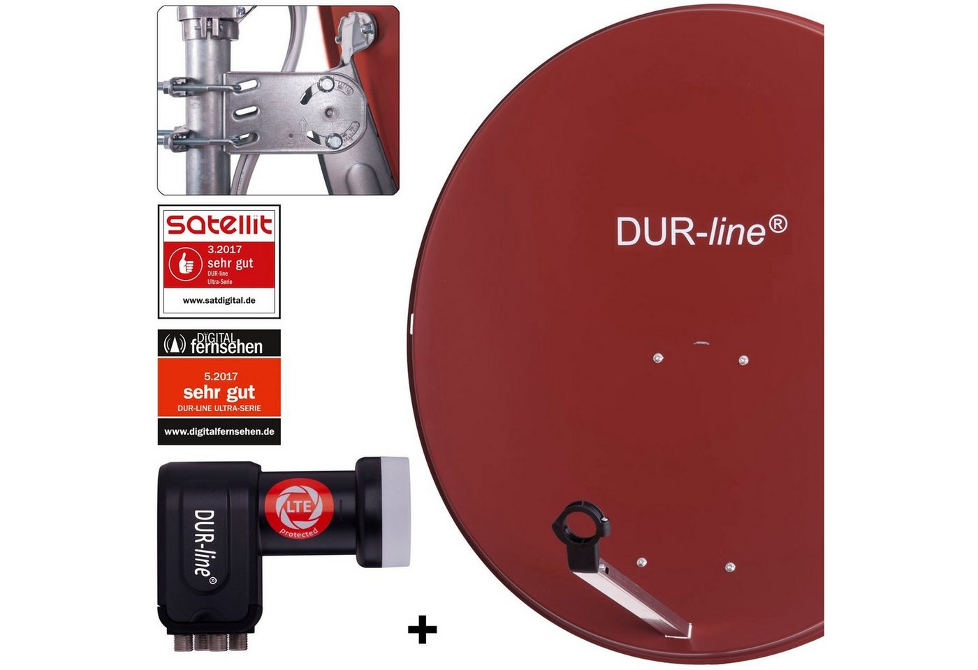 DUR-line DUR-line MDA 90 R + +Ultra Quad LNB - 4 TN LNB Set Sat-Spiegel DUR-line DUR-line MDA 90 R + +Ultra Quad LNB - 4 TN LNB Set Sat-Spiegel von DUR-line