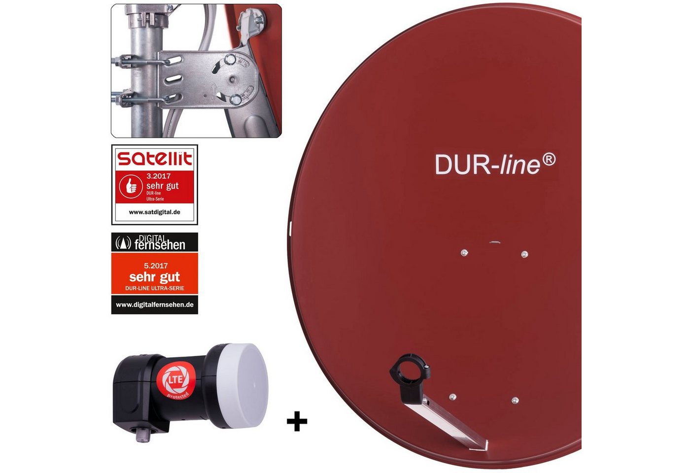 DUR-line DUR-line MDA 90 R + +Ultra Single LNB - 1 TN LNB Set Sat-Spiegel DUR-line DUR-line MDA 90 R + +Ultra Single LNB - 1 TN LNB Set Sat-Spiegel von DUR-line