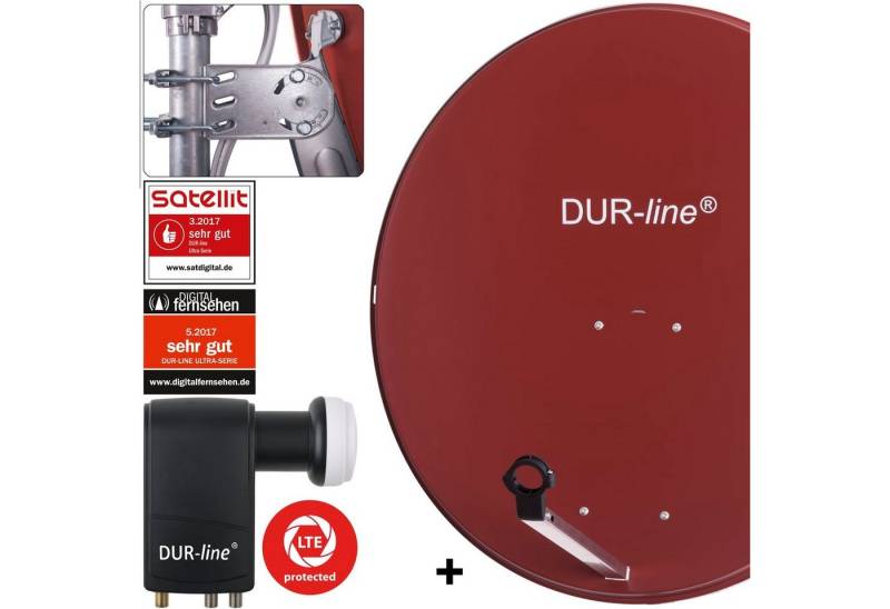DUR-line DUR-line MDA 90 R + UK 104 LNB - Einkabel Set Sat-Spiegel von DUR-line
