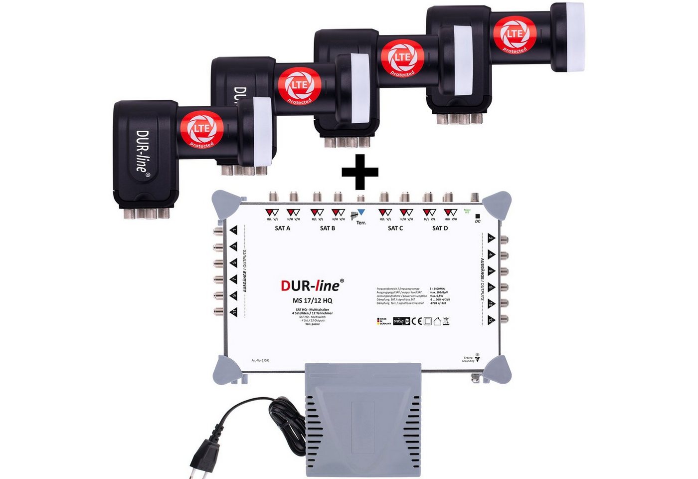 DUR-line DUR-line MS-S 17/12-4Q - Multischalter Set SAT-Antenne von DUR-line