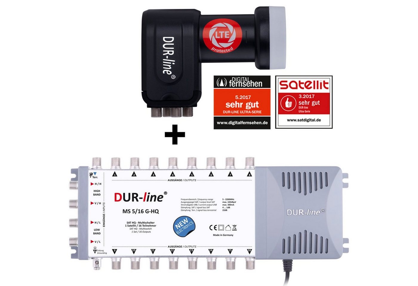 DUR-line DUR-line MS-S 5/16-Q - Multischalter Set SAT-Antenne von DUR-line