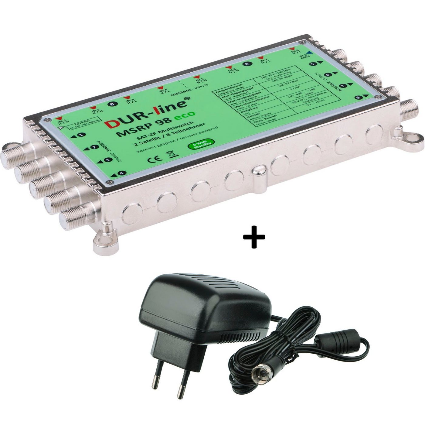 DUR-line DUR-line MSRP 98 eco NT - Multischalter mit Netzteil SAT-Antenne von DUR-line