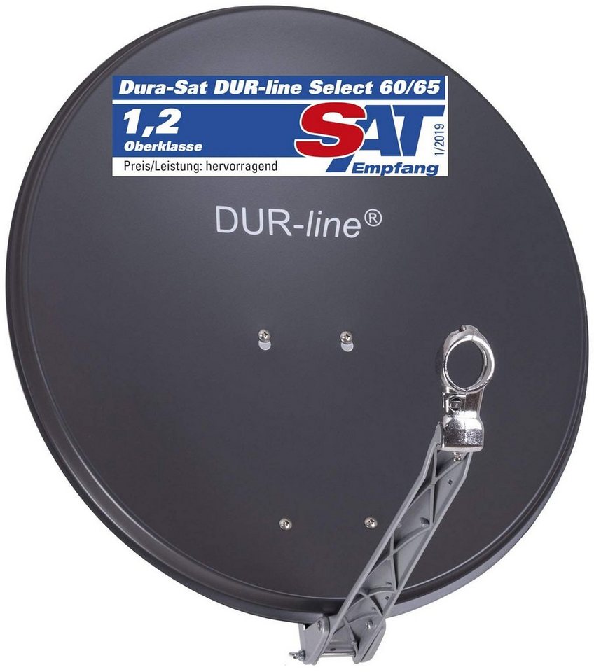 DUR-line DUR-line Select 60/65cm Anthrazit Satelliten-Schüssel - Test + Sehr Sat-Spiegel von DUR-line