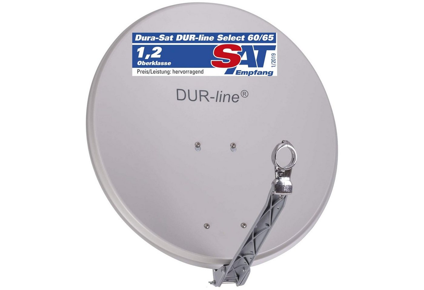DUR-line DUR-line Select 60/65cm Hellgrau Satelliten-Schüssel - Test + Sehr Sat-Spiegel von DUR-line
