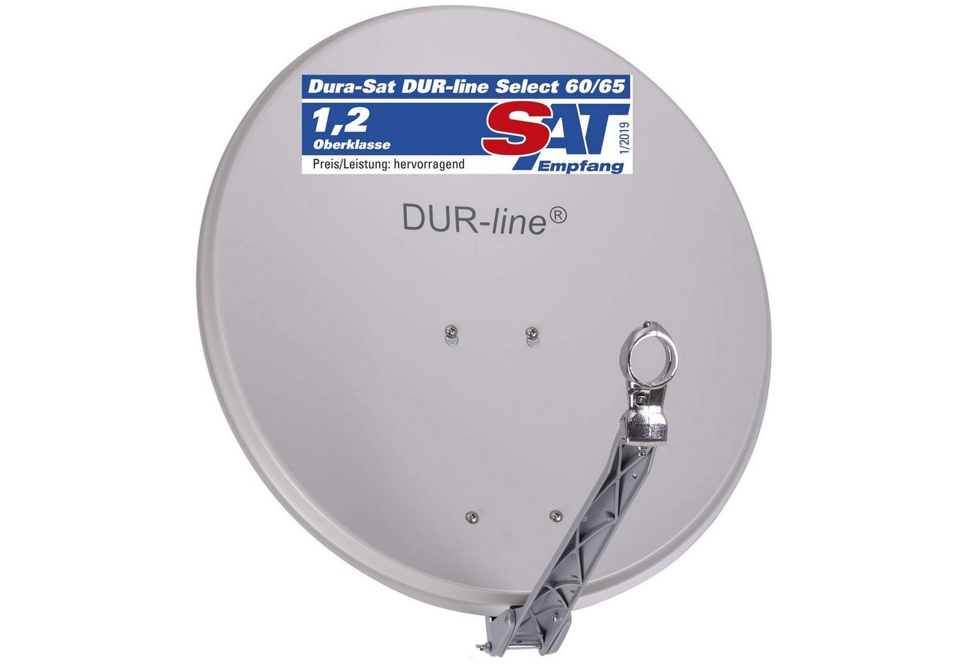 DUR-line DUR-line Select 60/65cm Hellgrau Satelliten-Schüssel - Test + Sehr Sat-Spiegel DUR-line DUR-line Select 60/65cm Hellgrau Satelliten-Schüssel - Test + Sehr Sat-Spiegel von DUR-line