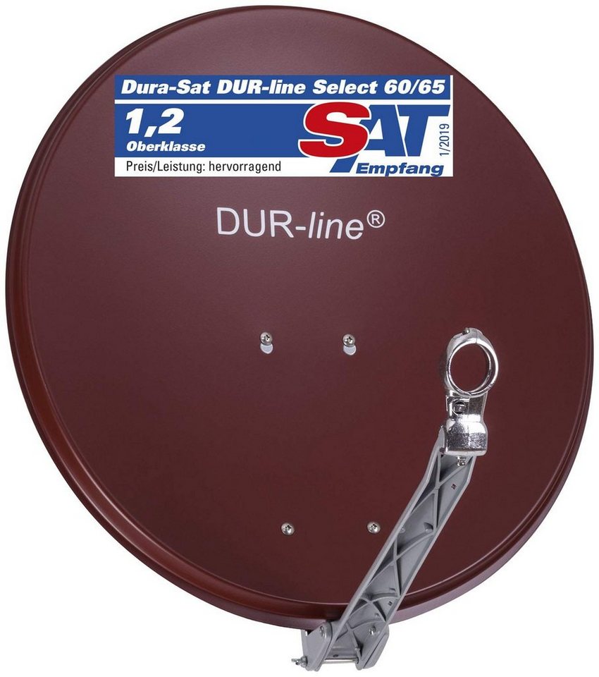 DUR-line DUR-line Select 60/65cm Rot Satelliten-Schüssel - Test + Sehr gut + Sat-Spiegel DUR-line DUR-line Select 60/65cm Rot Satelliten-Schüssel - Test + Sehr gut + Sat-Spiegel von DUR-line
