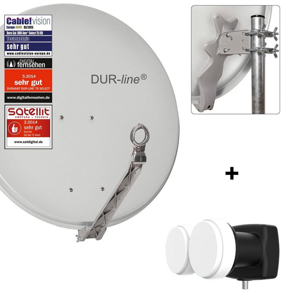 DUR-line DUR-line Select 75/80 G + 2S/1T - 1 Teilnehmer Set Sat-Spiegel DUR-line DUR-line Select 75/80 G + 2S/1T - 1 Teilnehmer Set Sat-Spiegel von DUR-line