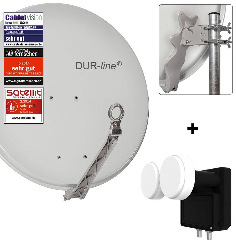 DUR-line DUR-line Select 75/80 G + 2S/2T - 2 Teilnehmer Set Sat-Spiegel DUR-line DUR-line Select 75/80 G + 2S/2T - 2 Teilnehmer Set Sat-Spiegel von DUR-line