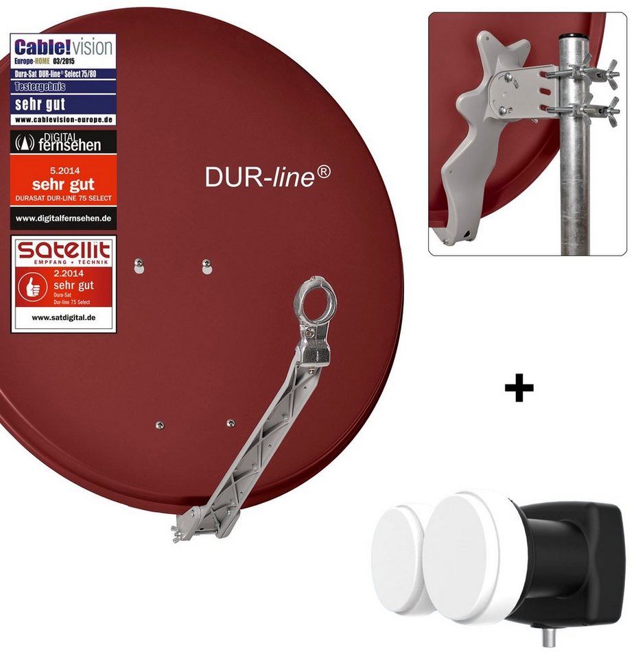 DUR-line DUR-line Select 75/80 R + 2S/1T - 1 Teilnehmer Set Sat-Spiegel DUR-line DUR-line Select 75/80 R + 2S/1T - 1 Teilnehmer Set Sat-Spiegel von DUR-line