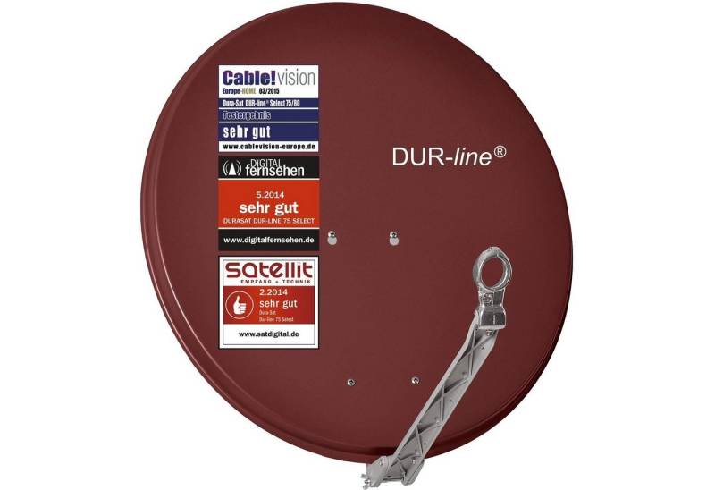 DUR-line DUR-line Select 75/80cm Rot Satelliten-Schüssel - 3 x Test + Sehr gut Sat-Spiegel von DUR-line