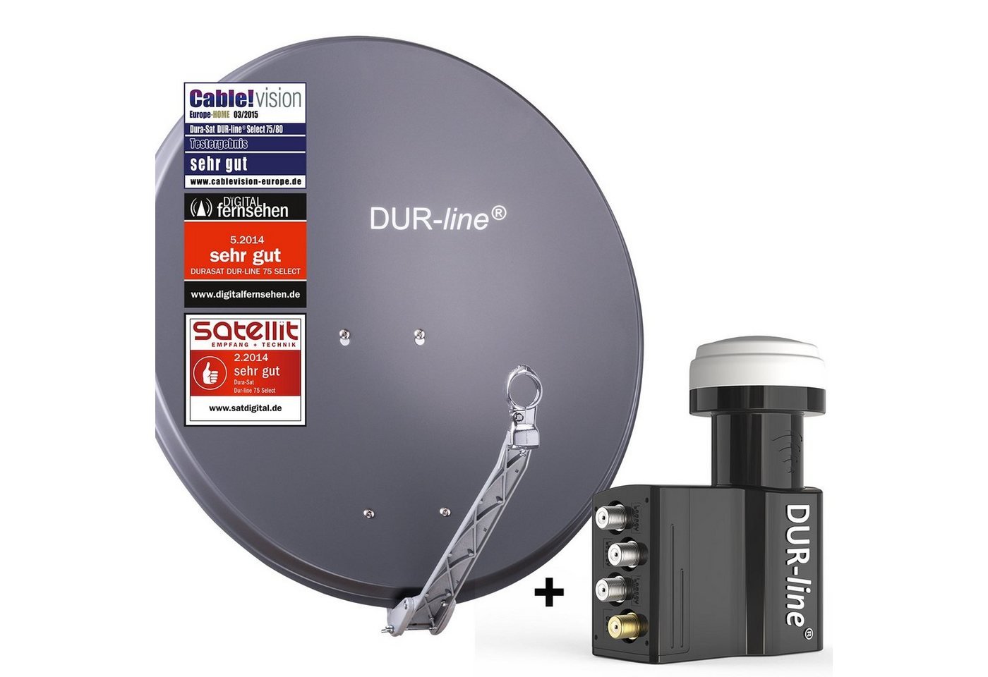 DUR-line DUR-line Select 75 A + UK 104 LNB - Einkabel Set Sat-Spiegel DUR-line DUR-line Select 75 A + UK 104 LNB - Einkabel Set Sat-Spiegel von DUR-line