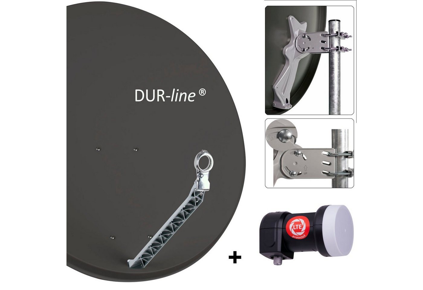 DUR-line DUR-line Select 85/90 A + +Ultra Single LNB - 1 Teilnehmer Set Sat-Spiegel DUR-line DUR-line Select 85/90 A + +Ultra Single LNB - 1 Teilnehmer Set Sat-Spiegel von DUR-line