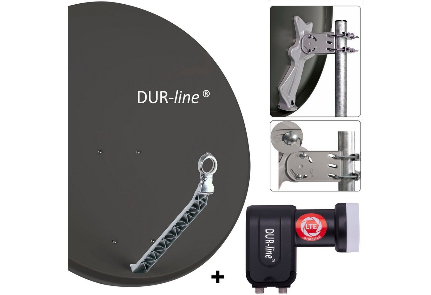 DUR-line DUR-line Select 85/90 A + +Ultra Twin LNB - 2 Teilnehmer Set Sat-Spiegel DUR-line DUR-line Select 85/90 A + +Ultra Twin LNB - 2 Teilnehmer Set Sat-Spiegel von DUR-line