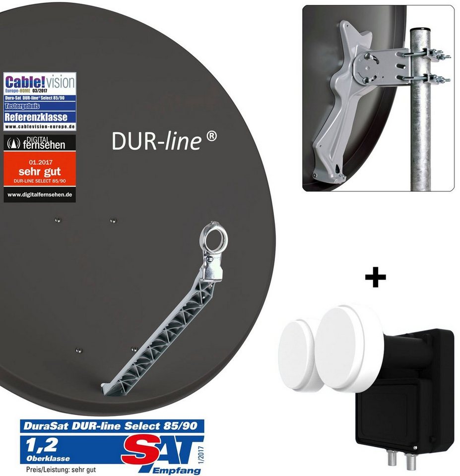 DUR-line DUR-line Select 85/90 A + 2S/2T - 2 Teilnehmer Set Sat-Spiegel DUR-line DUR-line Select 85/90 A + 2S/2T - 2 Teilnehmer Set Sat-Spiegel von DUR-line