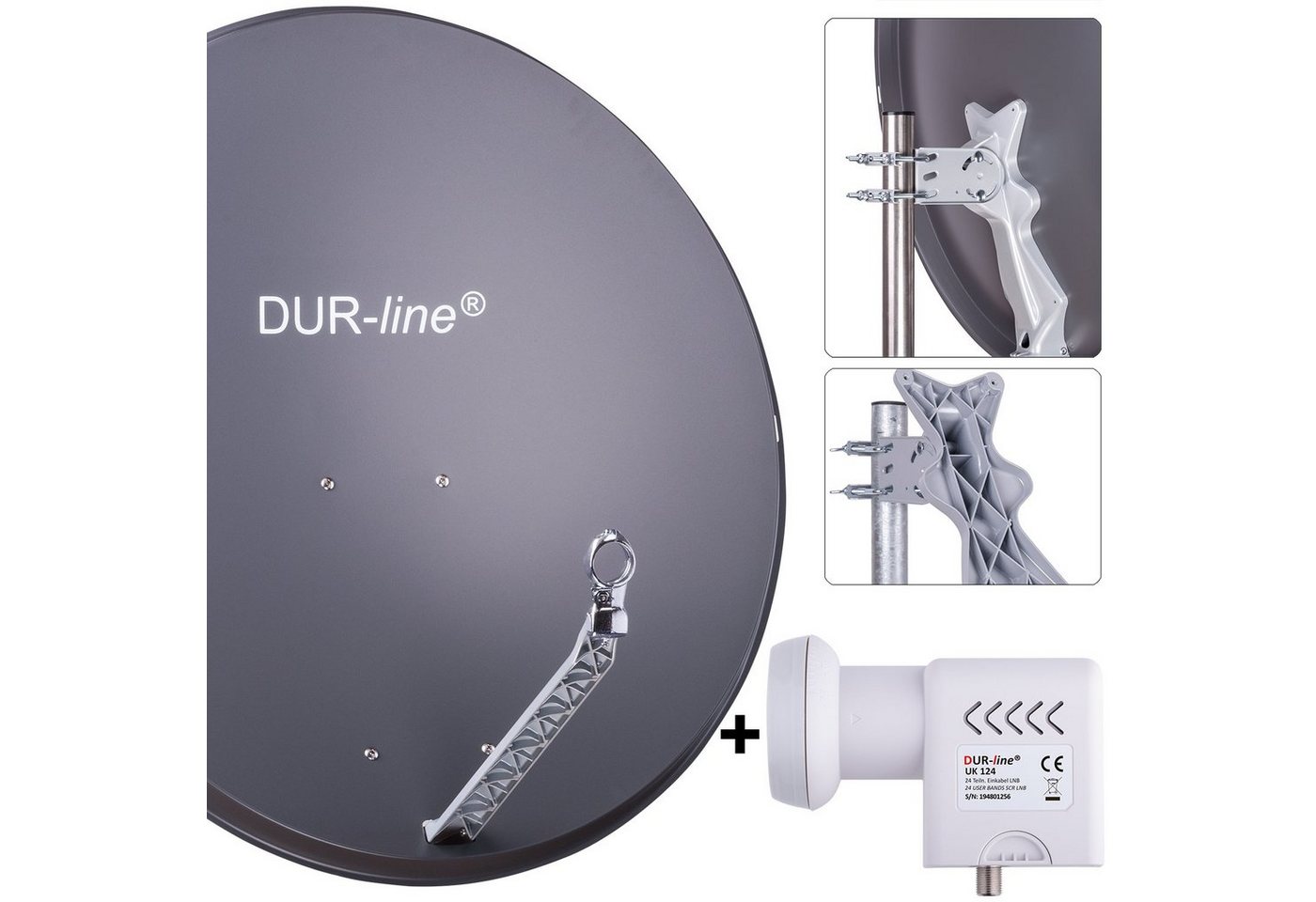 DUR-line DUR-line Select 85/90 A + UK 124 LNB - Einkabel Set Sat-Spiegel DUR-line DUR-line Select 85/90 A + UK 124 LNB - Einkabel Set Sat-Spiegel von DUR-line