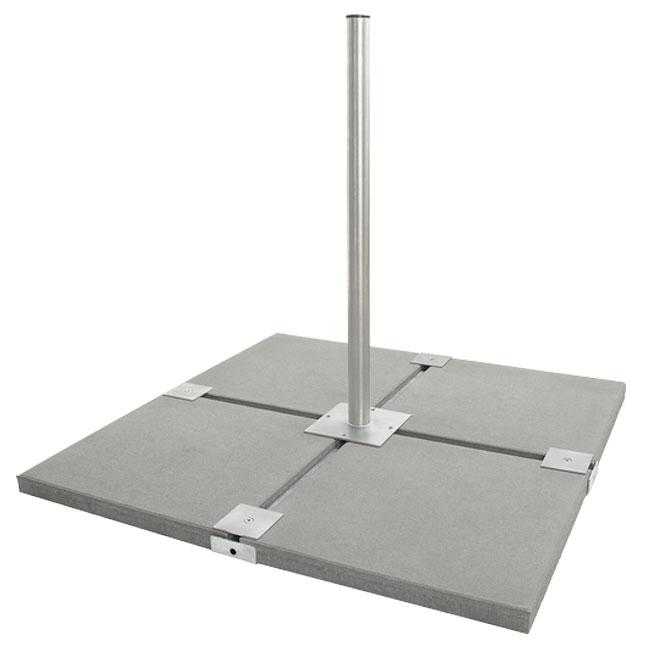 DUR-line Herkules Profi Balkonständer für 4x50x50cm Platten feuerverzinkt für Antennen bis 90cm von DUR-line