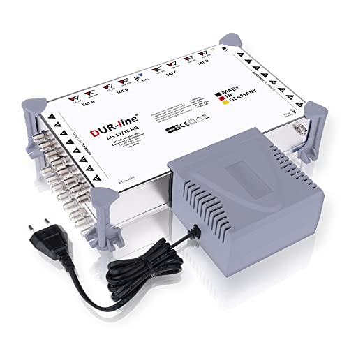 DUR-line MS 17/16 HQ - Multischalter - Made in Germany - SAT Multischalter für 16 Teilnehmer/TV - stromspar Netzteil - Multiswitch, Matrix [Digital, HDTV, FullHD, 4K, 8K, UHD] von DUR-line