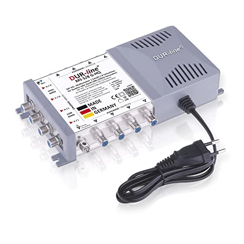 DUR-line MS 5/8 G-HQ - Multischalter - Made in Germany - SAT Multischalter für 8 Teilnehmer/TV - stromspar Netzteil - Multiswitch, Matrix [Digital, HDTV, FullHD, 4K, 8K, UHD] von DUR-line