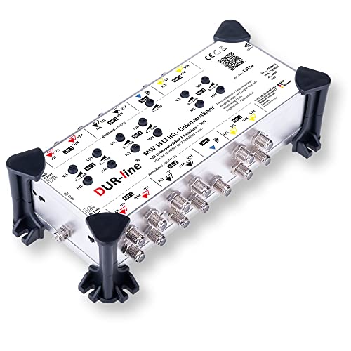DUR-line MSV 1313 HQ Linienverstärker - Zur Verstärkung von Kaskaden-Systemen von 3 Satelliten - Made in Germany - Matrix - Multiswitch [DVB-S/S2/T/T2, Digital, HDTV, FullHD, 4K, 8K, UHD, 3D] von DUR-line