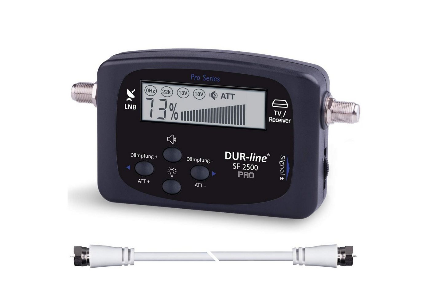 DUR-line NEU - DUR-line® SF 2500 Pro - Satfinder - Besseres Display, Neue Elekt SAT-Kabel von DUR-line
