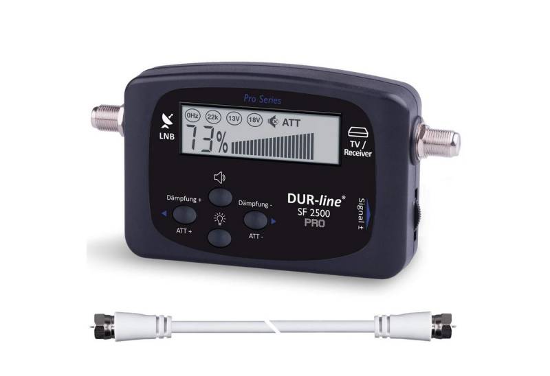 DUR-line NEU - DUR-line® SF 2500 Pro - Satfinder - Besseres Display, Neue Elekt SAT-Kabel von DUR-line